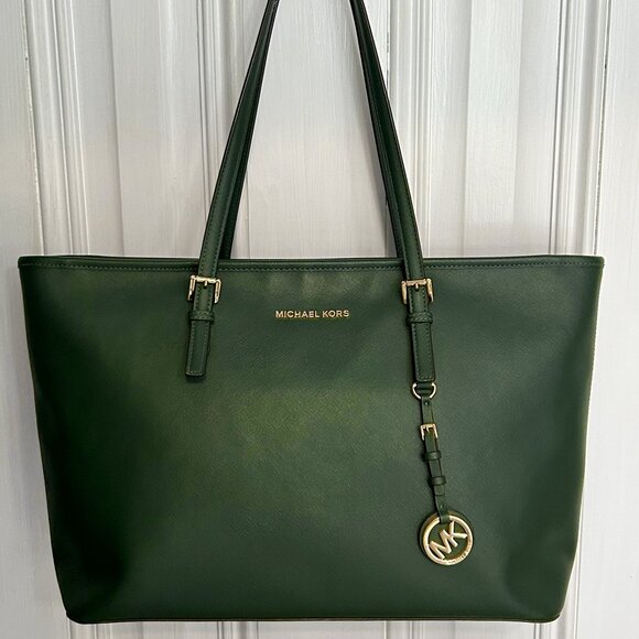 Michael Kors Jet Set Tote Bag (Medium) : Moss - Picture 1 of 8